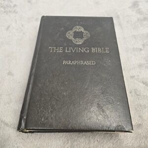The Living Bible Paraphrased 1973 Tyndale House Vintage Hardcover Black